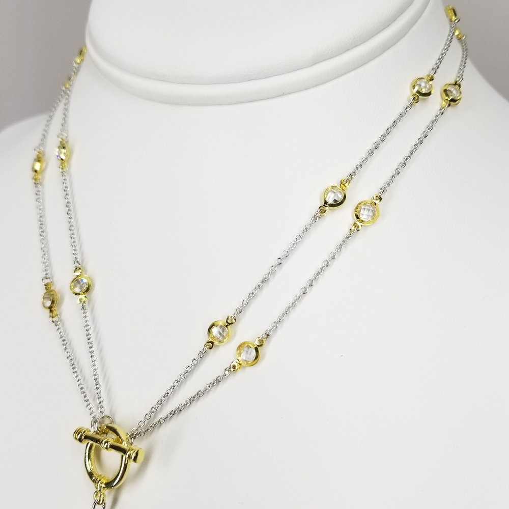 2 Ways Tassel CZ by the Yard Necklace NWT - Picture 10 of 12